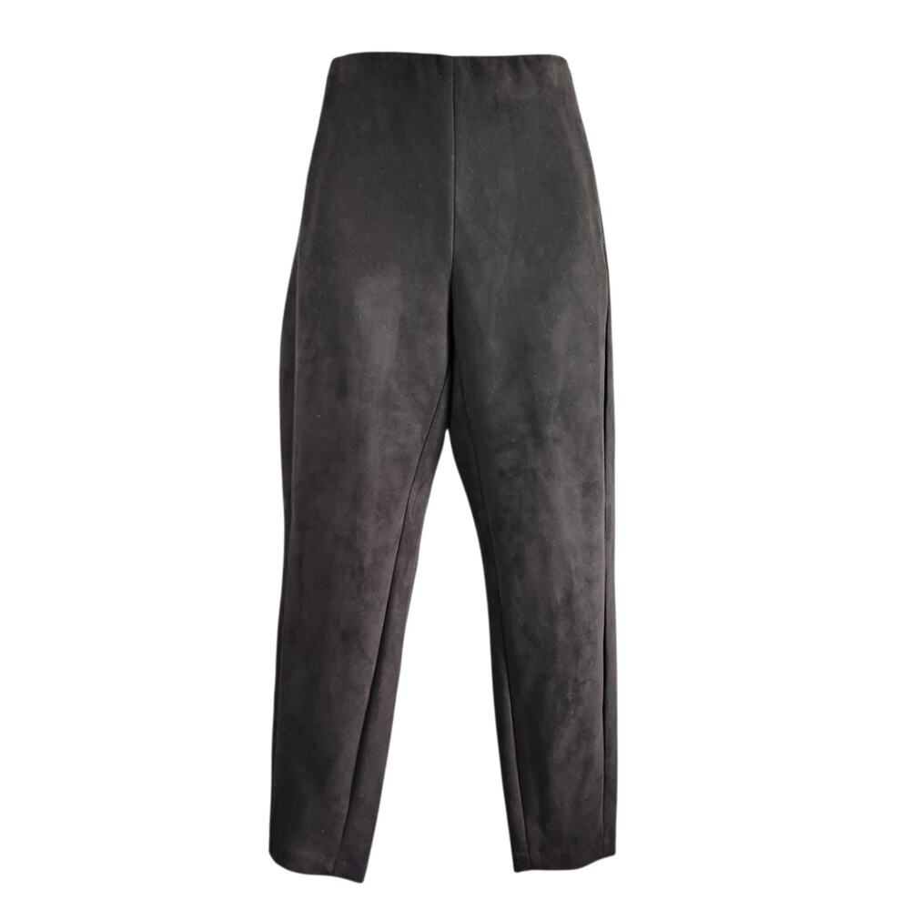 Banana Republic Devon pants black vegan suede cropped size 4P